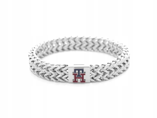 TOMMY HILFIGER PÁNSKY NÁRAMOK 2790462 STRIEBORNÝ, ELEGANTNÝ NEREZ